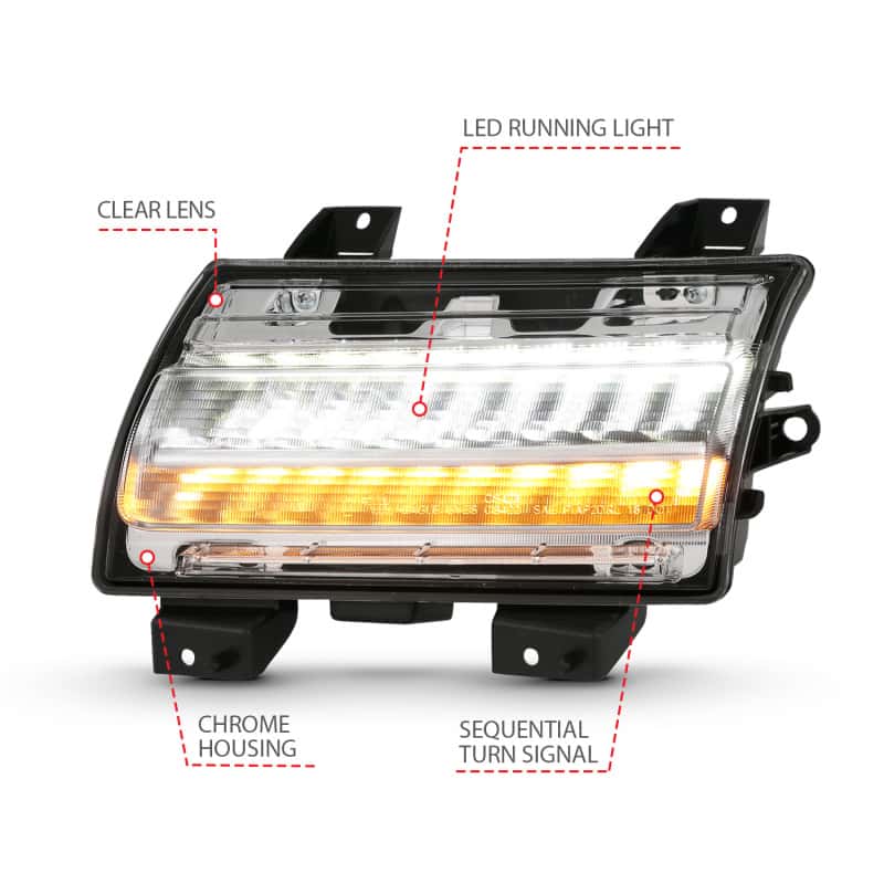 ANZO — ANZO 18-19 Jeep Wrangler JL Halogen Chrome Clear w/ Sequential Signal
SideMrkrLghtAssy
Side Markers - view 7