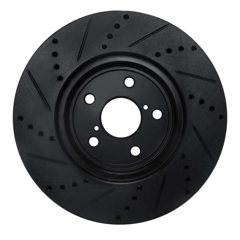 R1 Concepts — R1 01-06 Lexus LS430 Front Right Drilled & Slotted Black Brake Rotor
R1 Brake Rotor Drill - view 5