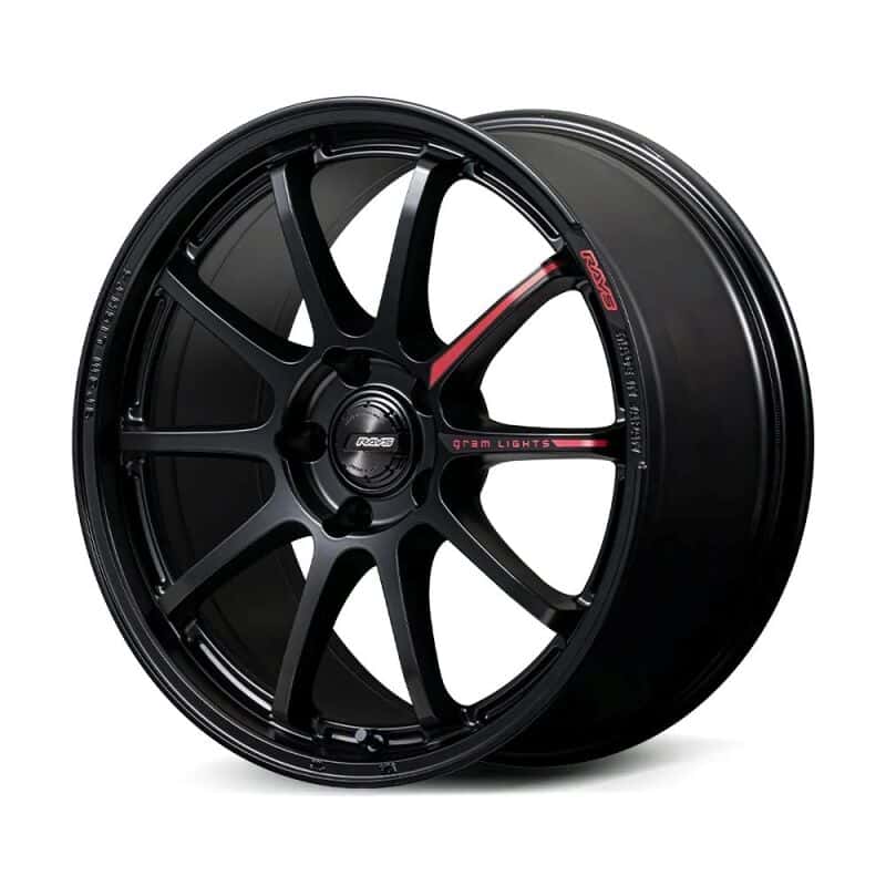 Gram Lights — Gram Lights 57NR LIMITED II 18x8.5 +38 5-120 Semigloss Black Wheel w/ Black Cap/Stickers/Air Valve - view 3
