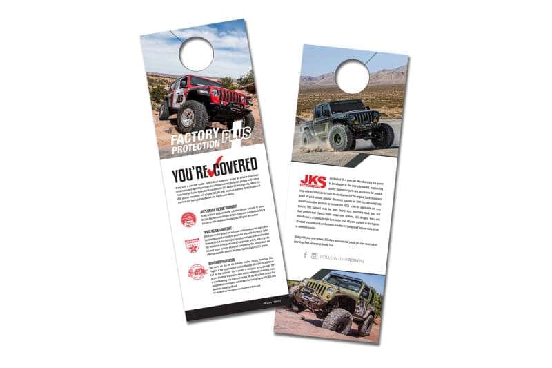 JKS Manufacturing — JKS Manufacturing Warranty Hangtags - 25pcs
JKS Hangtags - view 1