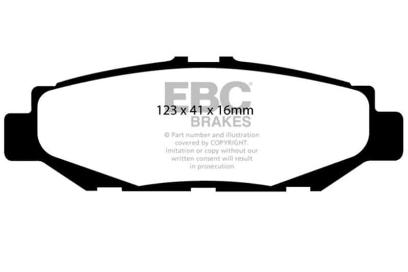 EBC — EBC 93-97 Lexus GS300 3.0 Yellowstuff Rear Brake Pads
Disc Brake Pad - view 2