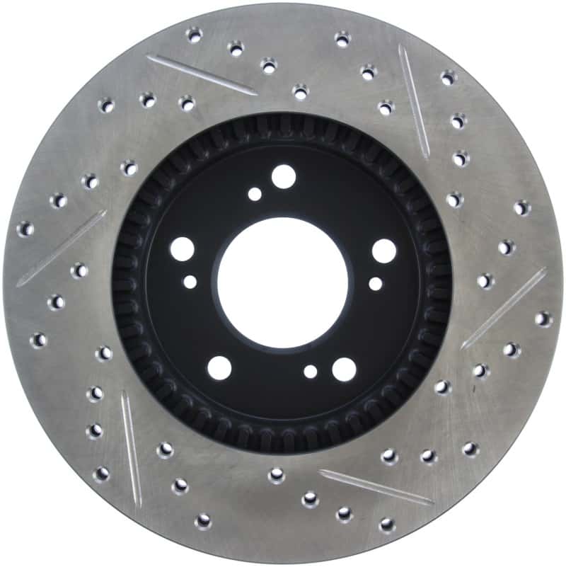 Stoptech — StopTech 97-01 Acura Integra Type R / 97-01 Honda CR-V Slotted & Drilled Right Front Rotor
Slot/Drill Rotor - view 2