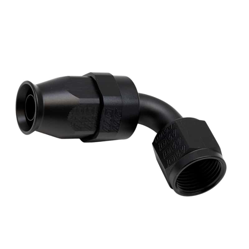 DeatschWerks — DeatschWerks 8AN Female Swivel 90-Degree Hose End PTFE (Incl 1 Olive Insert) - Anodized Matte Black
Lines & Fittings - view 1