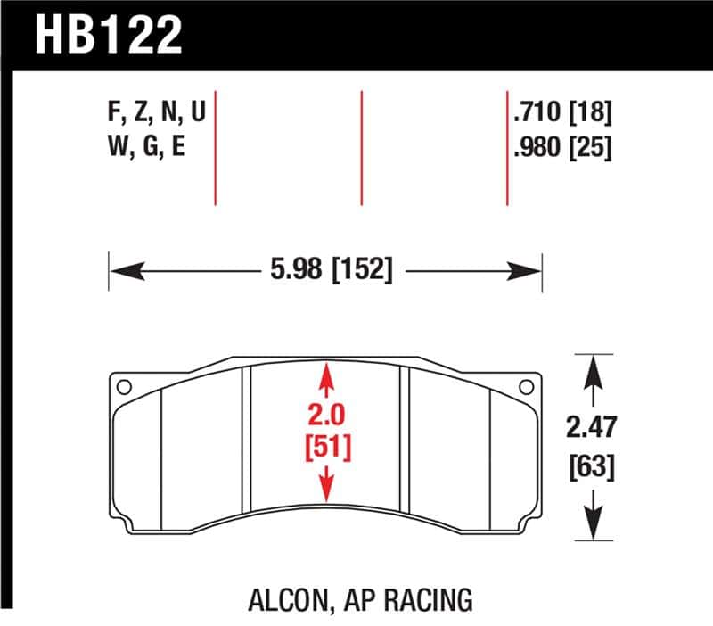 Hawk Performance — Hawk StopTech ST-60 Caliper HPS Street Brake Pads
Disc Brake Pad - view 1