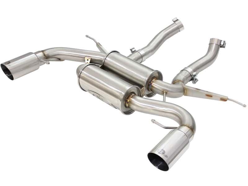 aFe — aFe MACHForce XP 2.5in Axle Back Stainless Exhaust w/ Polished Tips 07-13 BMW 335i 3.0L L6 (E90/92)
Axle-Back Exhaust - view 1