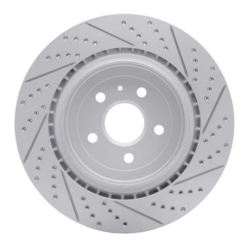 R1 Concepts — R1 09-24 Cadillac Cts Rear Right Drilled & Slotted Geo-Carbon Rotor - view 5