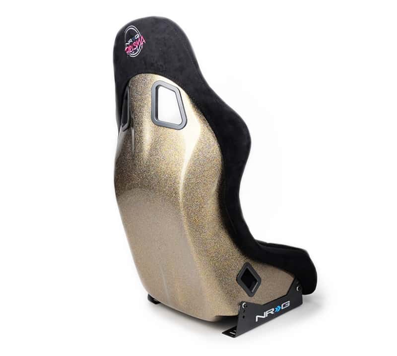 NRG — NRG FRP Bucket Seat ULTRA Edition - Medium (Black Alcantara/Gold Glitter Back) - view 4