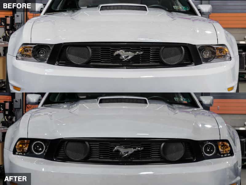 Raxiom — Raxiom 10-12 Ford Mustang w/ Headlights CCFL Halo Projector Headlights- Black Housing (Clear Lens)
Headlights - view 15