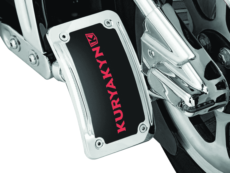 Kuryakyn — Kuryakyn Lighted Curved Vertical Side Mount License Plate Holder - view 2