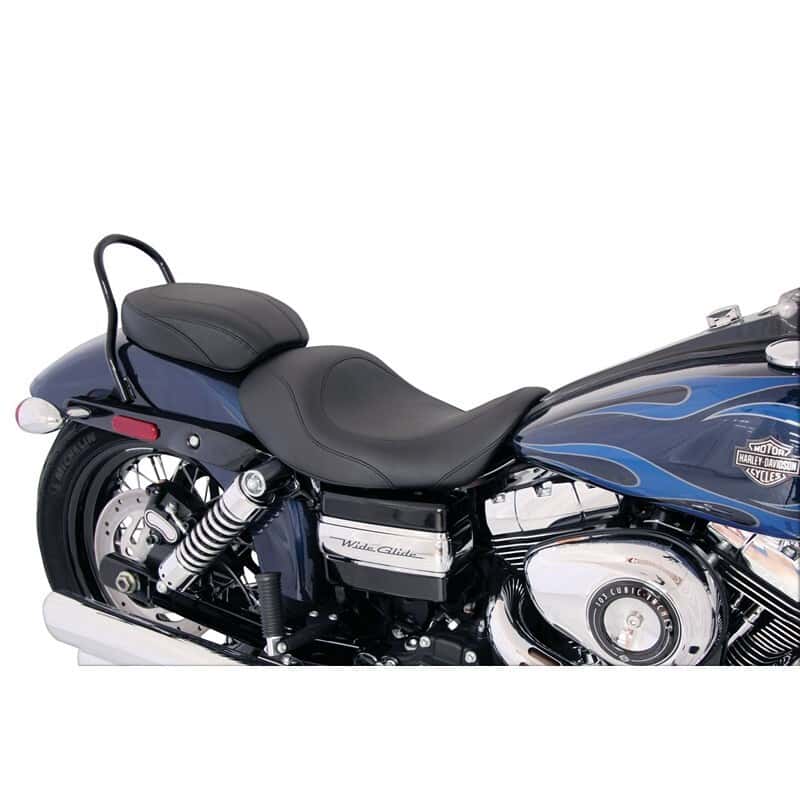 Mustang Motorcycle — Mustang 06-17 Harley Dyna Wide Tripper Forward Solo Seat - Black - view 2
