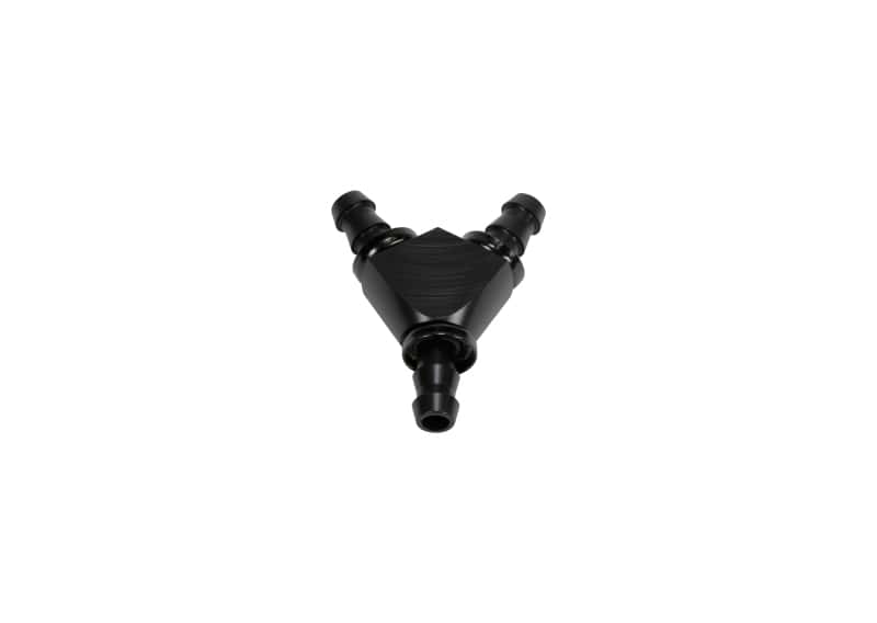 Fleece Performance — Fleece Performance Universal 3/8in Aluminum Y Barbed Fitting (For -6 Pushlock Hose) - Black Anodized
Hose Connector - view 2