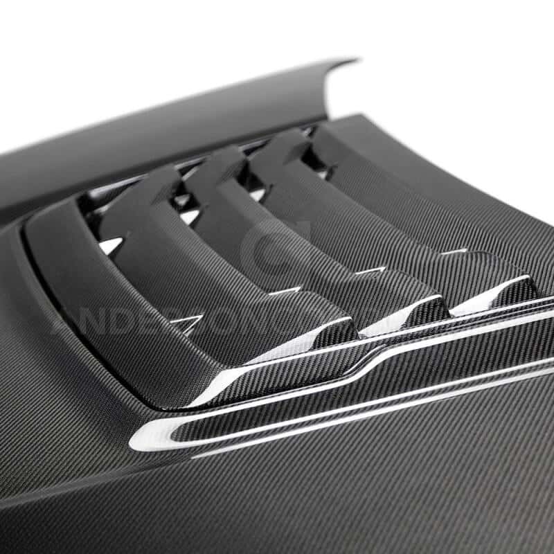 Anderson Composites — Anderson Composites 2017-2018 Ford Raptor Type-OE Style Carbon Fiber Hood - view 5