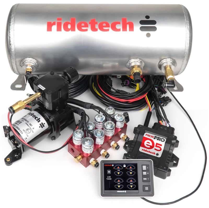 Ridetech — Ridetech RidePro E5 Air Ride Suspension Control System 3 Gallon Single Compressor 1/4in Valves
Comp. Kit 3 Gallon R - view 1