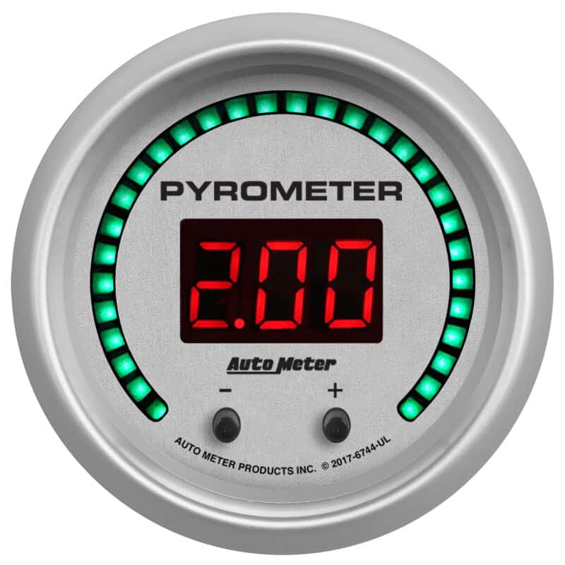 AutoMeter — Autometer 52.4mm Silver Two Channel 0-2000 Degree Pyrometer (EGT) Ultra-Lite Elite Digital Gauge - view 3