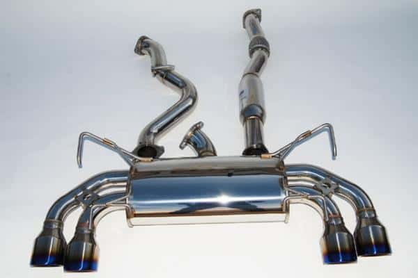 Invidia — Invidia 08-11 STi Hatch / 11 WRX Hatch Dual Q300 Titanium Tip Cat-back Exhaust - view 1