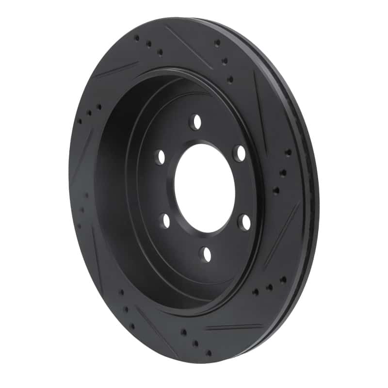 R1 Concepts — R1 02-06 Ford Expedition Rear Left Drilled & Slotted Black Brake Rotor
R1 Brake Rotor Drill - view 4