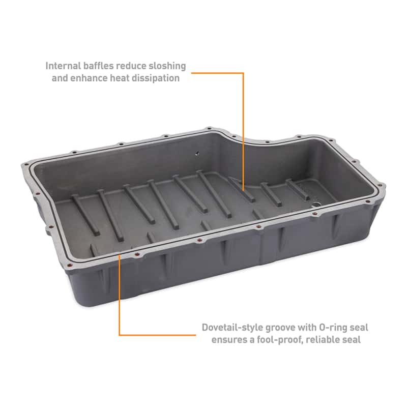 Mishimoto — Mishimoto 2011+ Powerstroke 6R140 Transmission Pan - Cast - GR
Trans Oil Pan - view 6