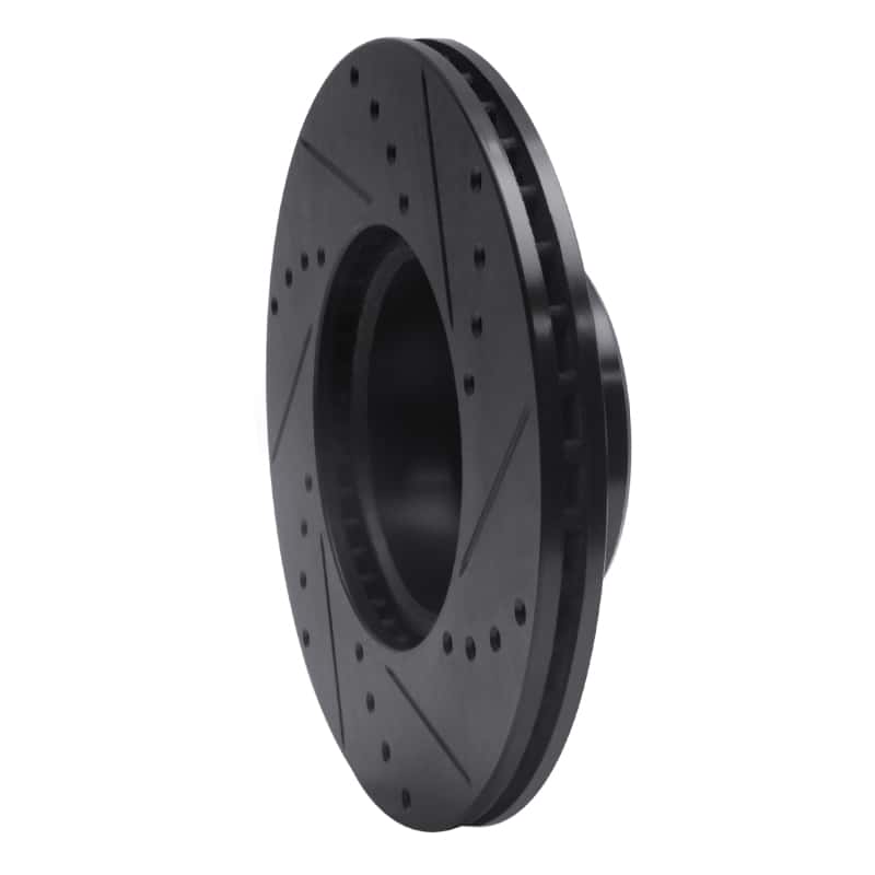 R1 Concepts — R1 72-80 Mercedes-Benz 280SE Front Left Drilled & Slotted Black Brake Rotor
R1 Brake Rotor Drill - view 4