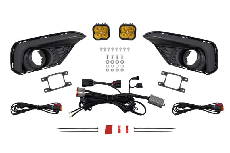 Diode Dynamics — Diode Dynamics 2028 Ford Mustang EcoBoost SS3 Add-On Fog Lamp Kit Yellow Pro - view 1