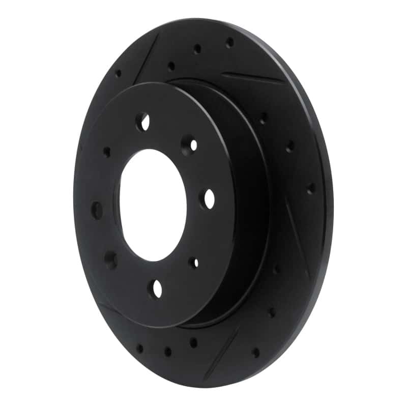 R1 Concepts — R1 04-09 Kia Spectra Rear Left Drilled & Slotted Black Brake Rotor
R1 Brake Rotor Drill - view 2