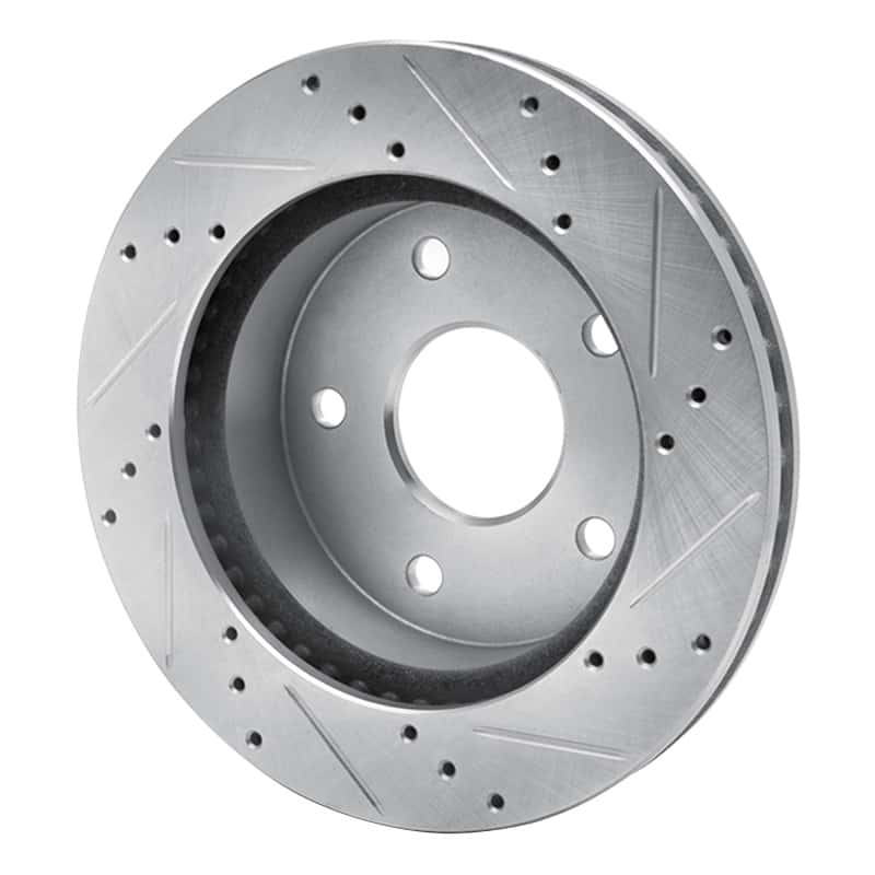 R1 Concepts — R1 00-01 Dodge Ram 1500 Pickup Front Left Drilled & Slotted Silver Brake Rotor
R1 Brake Rotor Drill - view 4