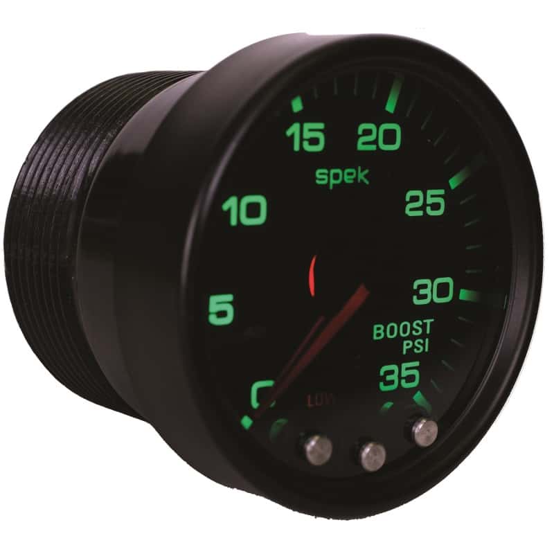 AutoMeter — Autometer Spek-Pro Gauge Boost 2 1/16in 35psi Stepper Motor W/Peak & Warn Blacksmoke//Black
GA 2" BST 35 BSB SPK - view 6