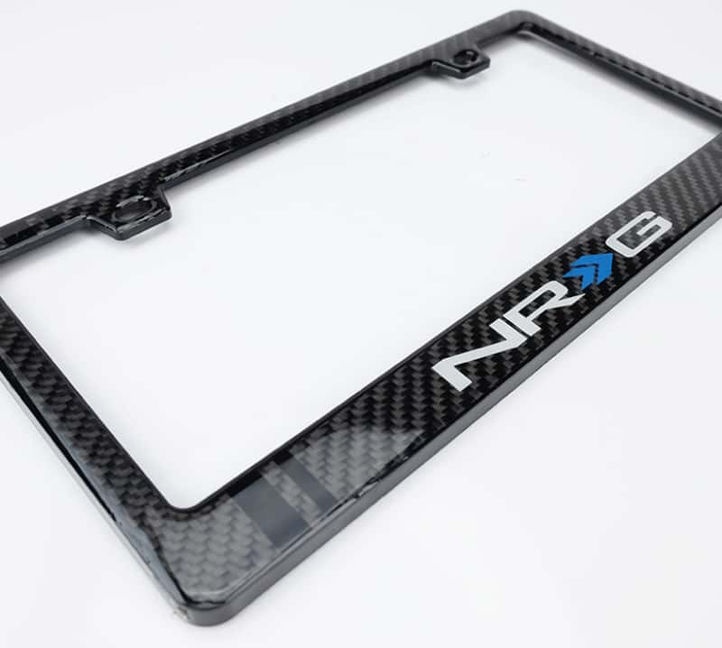 NRG — NRG Carbon License Plate Frame/ Fiber Poly Dip Finish Wet w/ NRG Logo - view 2