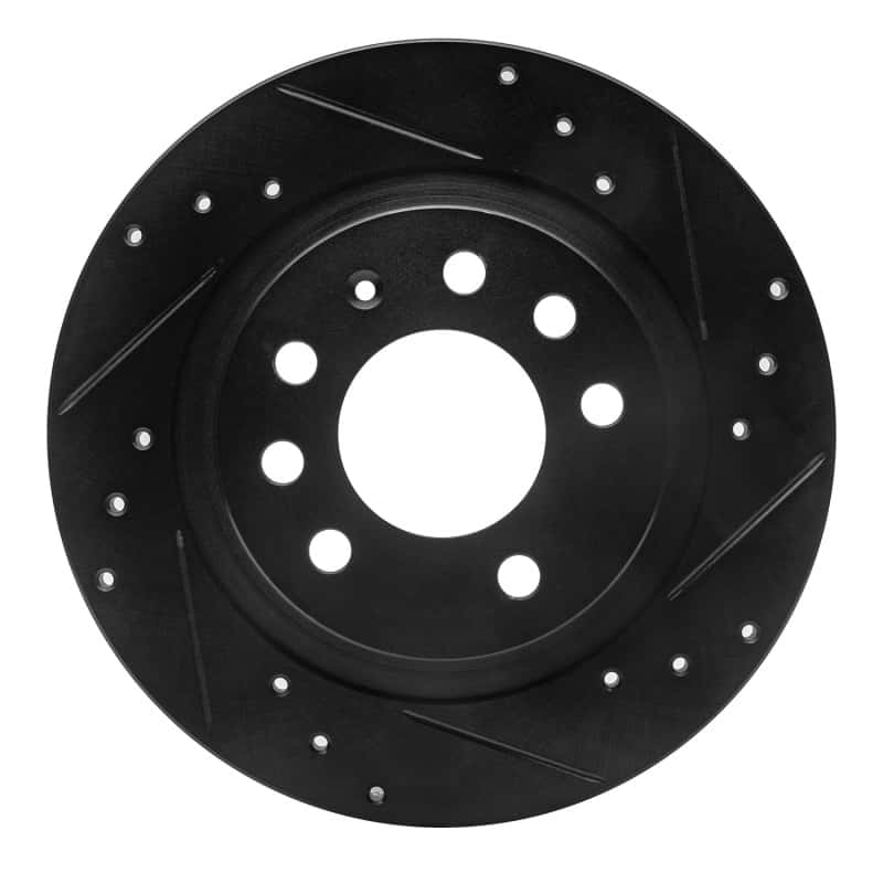R1 Concepts — R1 06-10 Pontiac Solstice Rear Right Drilled & Slotted Black Brake Rotor
R1 Brake Rotor Drill - view 1