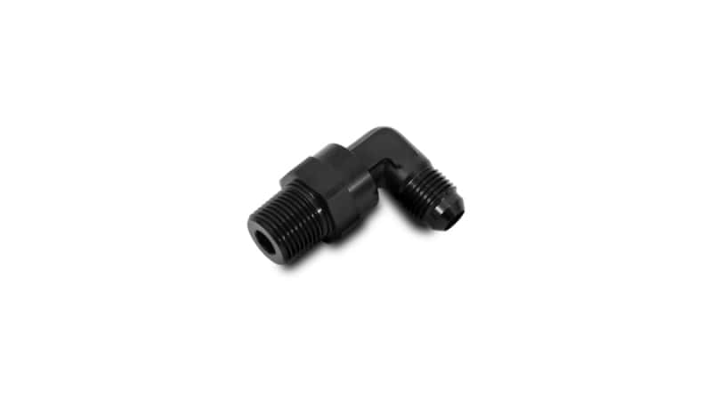 Vibrant — Vibrant -10AN to 3/8in NPT Male Swivel 90 Degree Adapter Fitting
10ANML-3/8"NPT90Swvl
-10ANML-3/8"NPT90Deg
AN Fitting - view 3