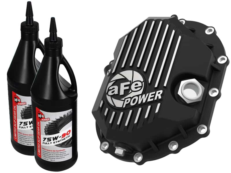 aFe — AFE Power 11-18 GM 2500-3500 AAM 9.25 Axle Front Diff Cover Black Machined w/ 2 Qts 75w90 Oil
Differential Cover - view 1