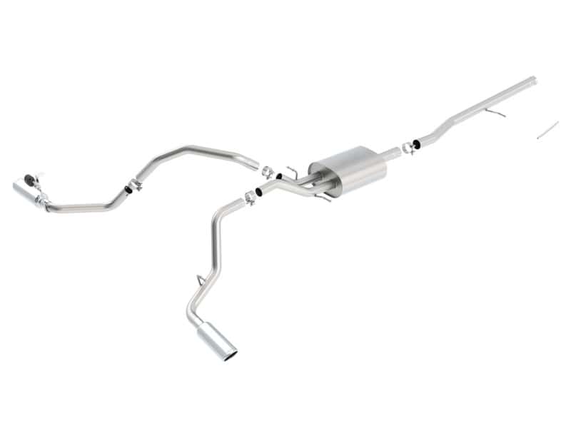 Borla — Borla 14 Silv/Sierra C/B Exhaust S-Type 1500 5.3L V8 AT/MT 2&4WD Ext Cab Split Side Exit
Cat-Back System
ExhstSysKt - view 1