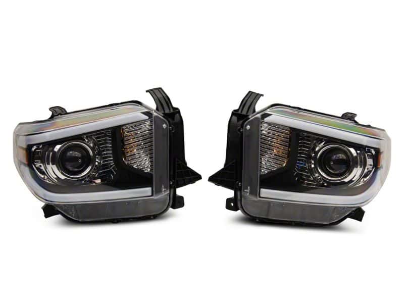 Raxiom — Raxiom 14-21 Toyota Tundra Axial Projector Headlights w/ SEQL LED Bar- Blk Housing (Clear Lens)
Headlights - view 2