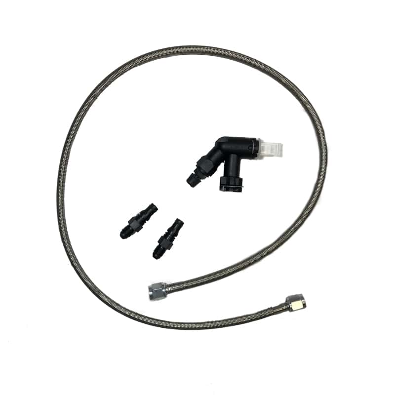 McLeod Racing — McLeod Line Assy Mustang 2005-Up 36in W/Male Wire Clip Fittings & Elbow Bleeder
Clutch Hyd Hose - view 2