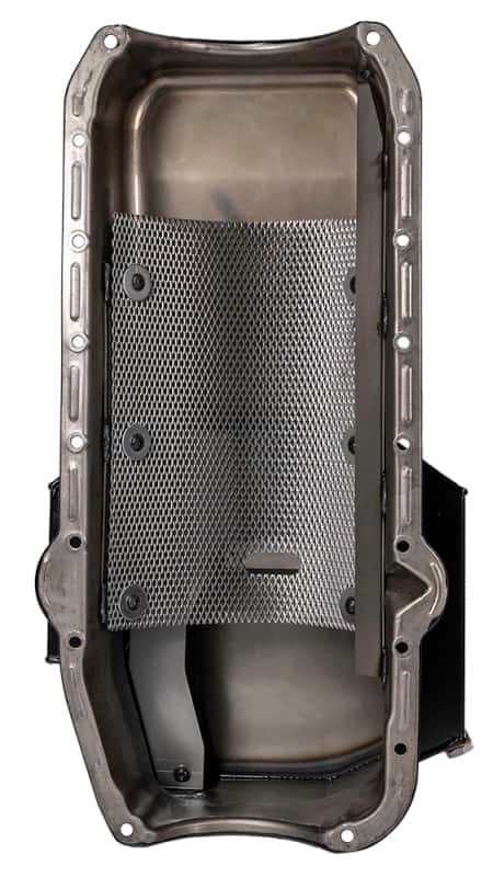 Moroso — Moroso 80-85 Chevy Small Block/Dart (w/2 Pc Seal) Road Race Wet Sump 7qt 7.5in Steel Oil Pan - Black - view 2