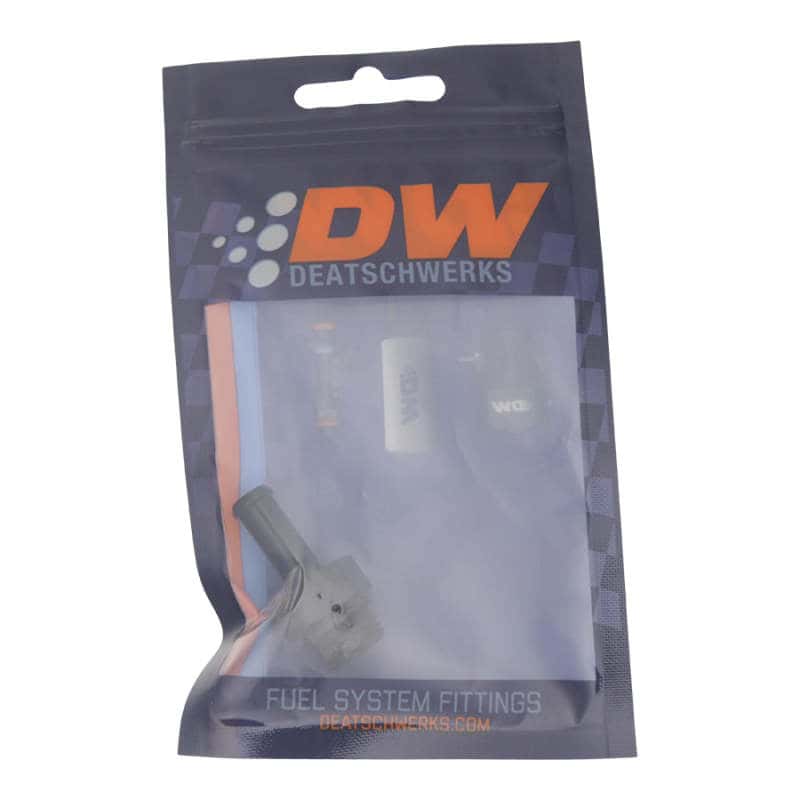 DeatschWerks — DeatschWerks 6AN ORB Male to 5/16in Male Barb Fitting (Incl O-Ring) - Anodized Matte Black
Lines & Fittings - view 2