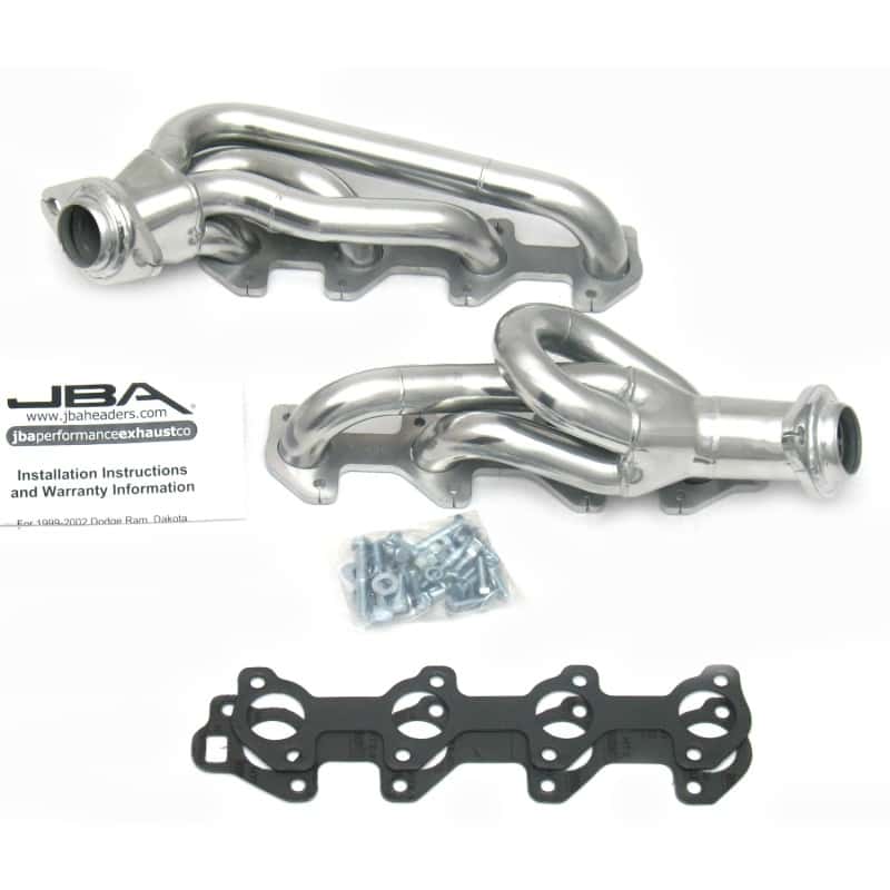 JBA — JBA 00-03 Dodge 4.7L PowerTech 1-1/2in Primary Silver Ctd Cat4Ward Header
Exhaust Header - view 2