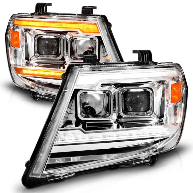 ANZO — ANZO 09-20 Nissan Frontier Chrome Projector Plank Style DRL w/ Switchback & Sequential LED DRL
Head Light Set
HdLtSet - view 9