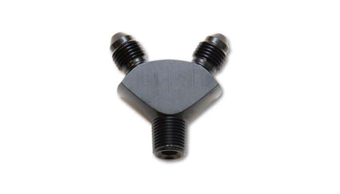 Vibrant — Vibrant -3AN x -3AN x 1/8in NPT Y-Adapter Fitting - Aluminum
1/8"NPTxdual3ANYAdpt
1/8NPTxDual-3ANY-Adp
AN Fitting - view 4