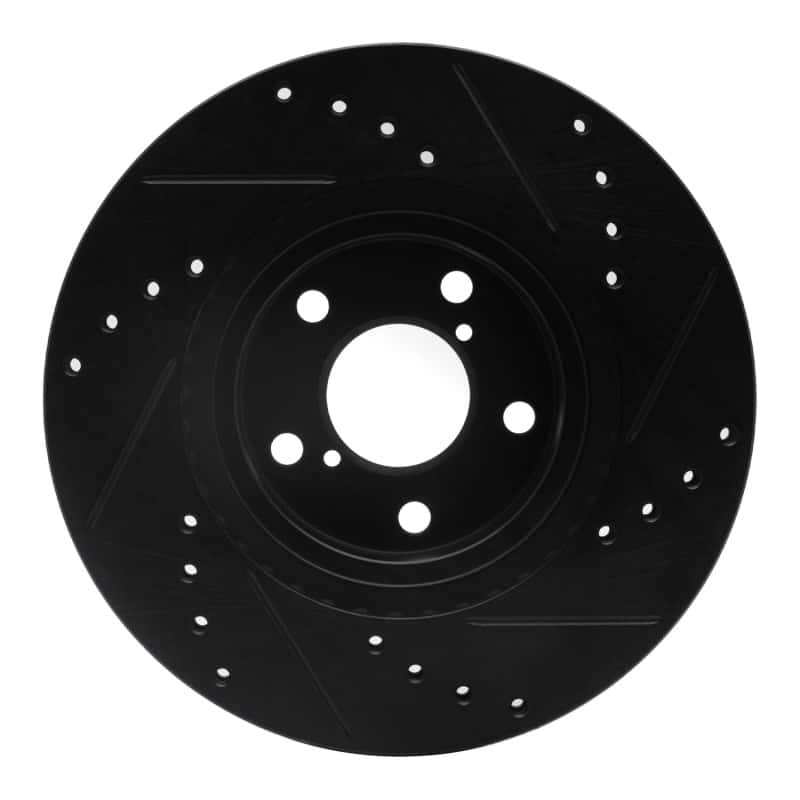 R1 Concepts — R1 90-16 Saab 9-2X Front Left Drilled & Slotted Black Brake Rotor
R1 Brake Rotor Drill - view 5