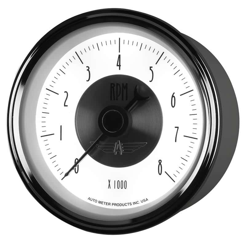 AutoMeter — Autometer Prestige Pearl Series - Tachometer 3 3/8in 8K RPM In-Dash
3-3/8" TACH, 8,000 R - view 4