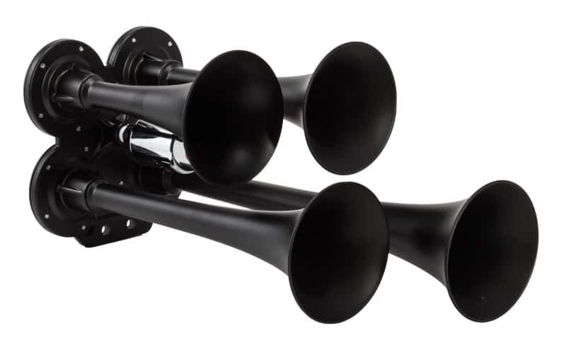 Kleinn Air Horns — Kleinn Black Quad Horn/ 12.5In/10In/7.5In/6In - XCR2.0 Coated Zinc Alloy
Compact Quad Horn - view 2