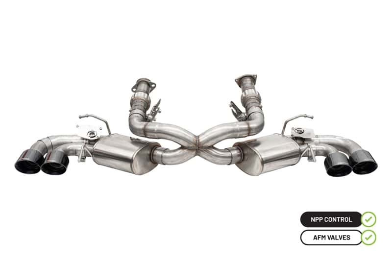 CORSA Performance — Corsa 2020-25 Corvette C8 3in Valved Cat-Back 4.5in Blk Quad Tips - Fits Factory Perf Exhaust w/ AFM
Exhaust - view 1