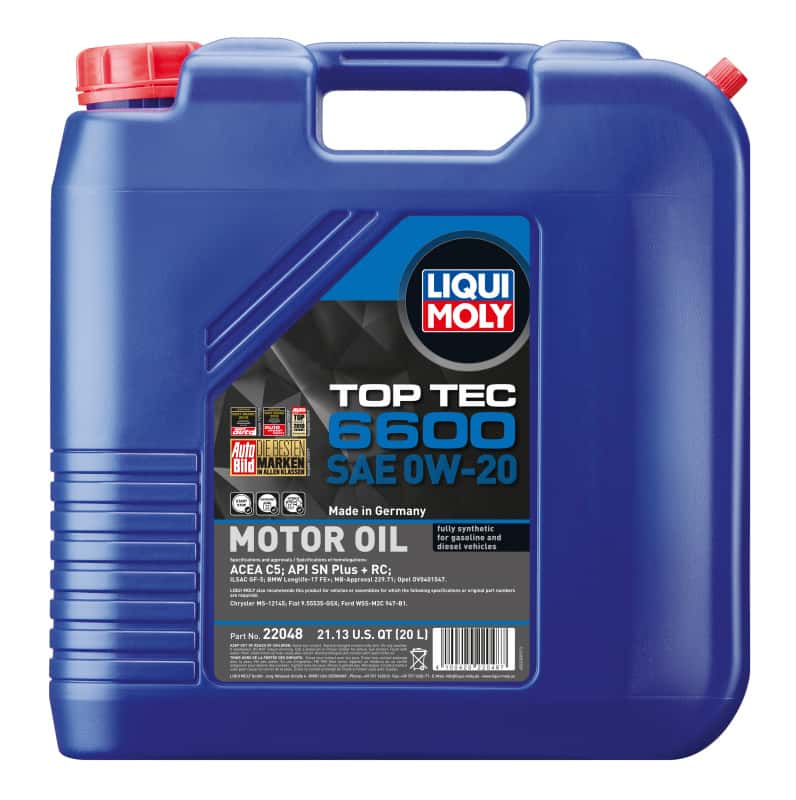 LIQUI MOLY — LIQUI MOLY 20L Top Tec 6600 Motor Oil SAE 0W20 - view 2