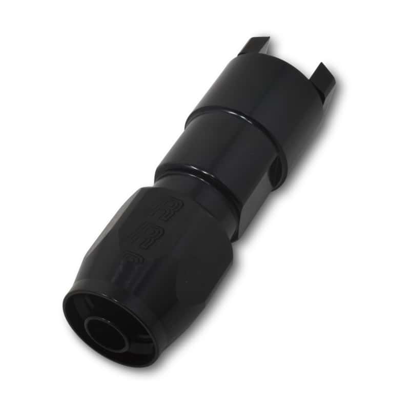 Russell — Russell Performance 3/8in SAE Quick Disc Female to -6 Hose Black Straight Hose End
Hose End - view 5