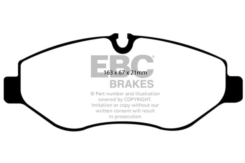 EBC — EBC 07+ Dodge Sprinter 2500 Ultimax2 Front Brake Pads
Disc Brake Pad - view 1