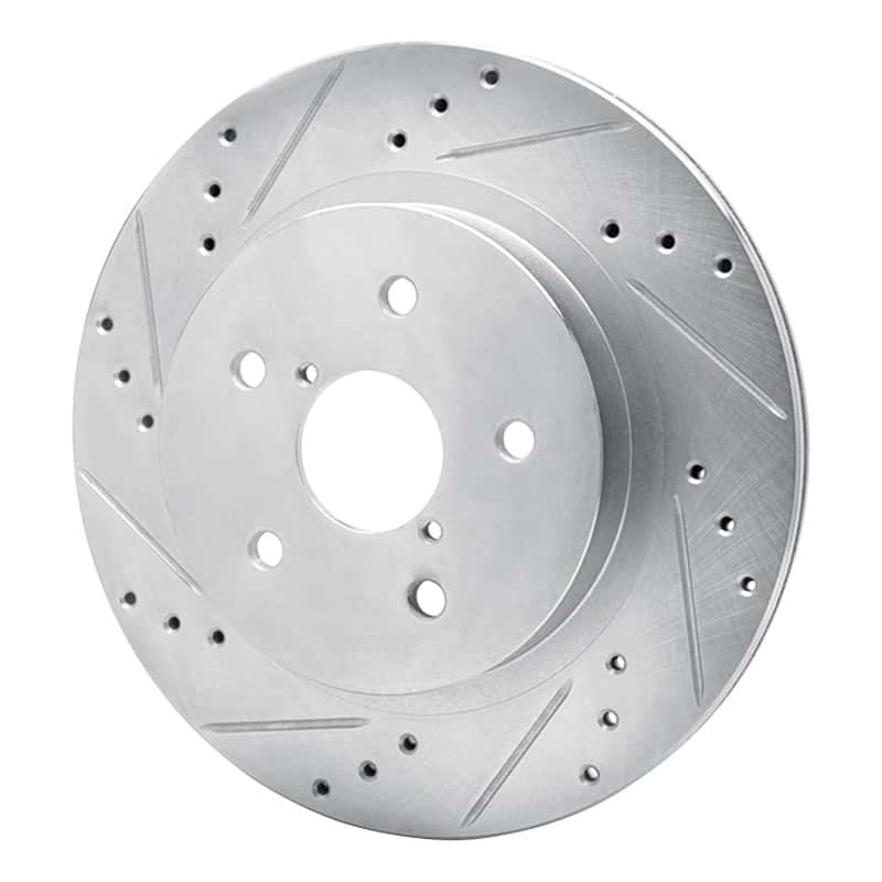 R1 Concepts — R1 2015-2025 Subaru Outback Rear Left Drilled & Slotted Silver Brake Rotor
R1 Brake Rotor Drill - view 2
