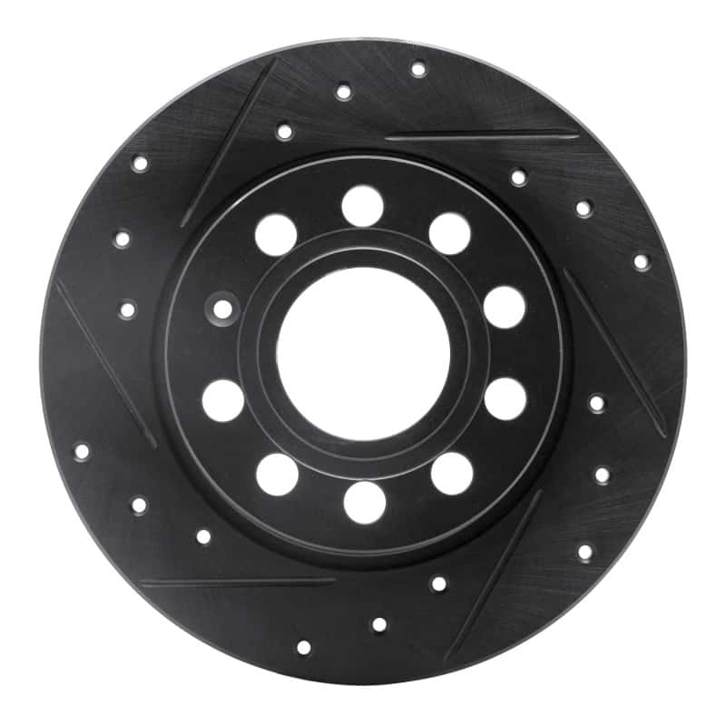 R1 Concepts — R1 10-19 Audi A3 Rear Left Drilled & Slotted Black Brake Rotor
R1 Brake Rotor Drill - view 1
