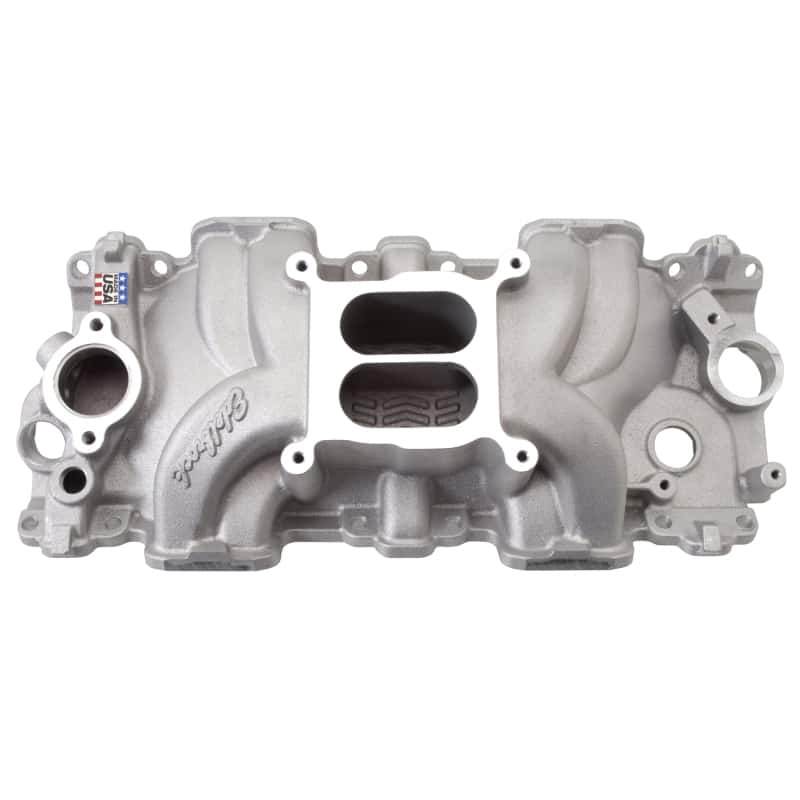 Edelbrock — Edelbrock Intake Manifold Single Quad Perf RPM Chevrolet 348/409 Inwin Big Block Small Port
MANIFOLD - view 3