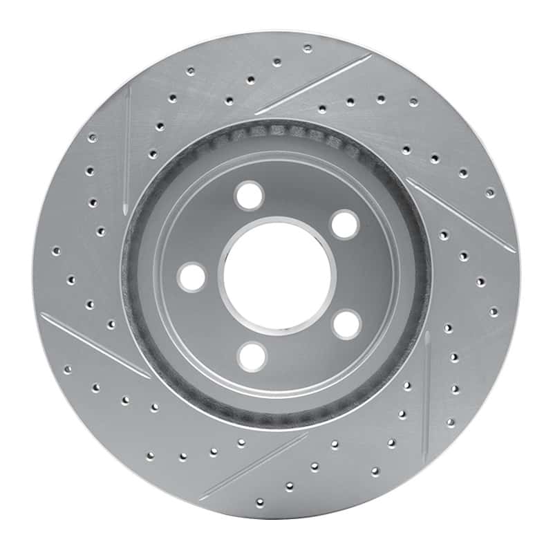 R1 Concepts — R1 05-15 Toyota Tacoma Front Right Drilled & Slotted Geo-Carbon Rotor - view 5