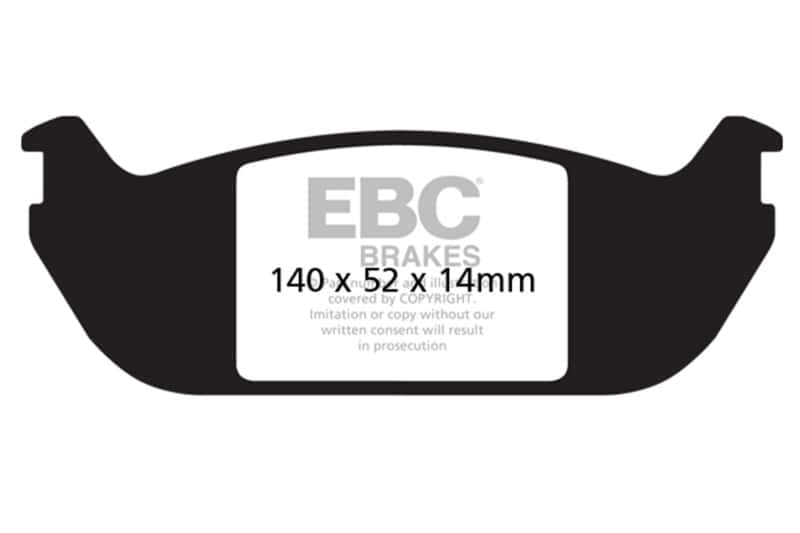 EBC — EBC 03-06 Lincoln Aviator 4.6 Yellowstuff Rear Brake Pads
Disc Brake Pad - view 1